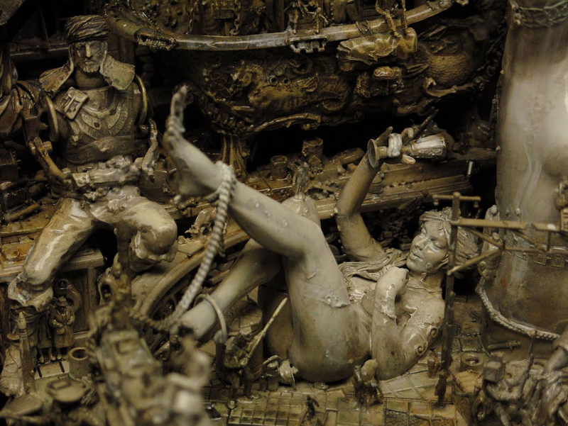 Illustration for article titled Kris Kuksi's Beautiful Art is Made From the Bones of Dead Model Kits